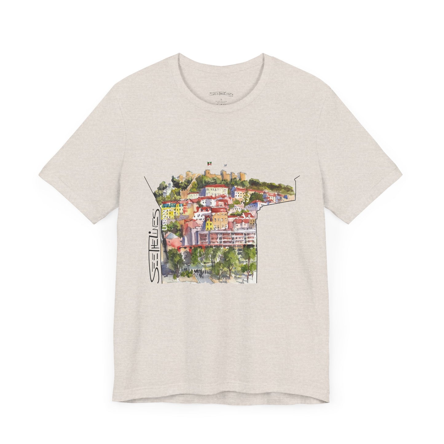 Lisbon Castle seen from Martim Moniz Tee