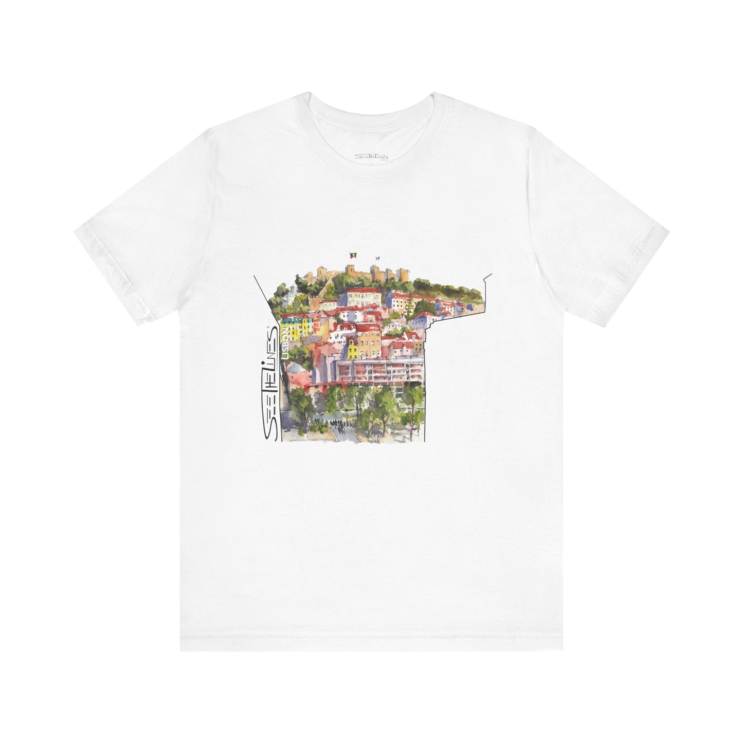Lisbon Castle seen from Martim Moniz Tee