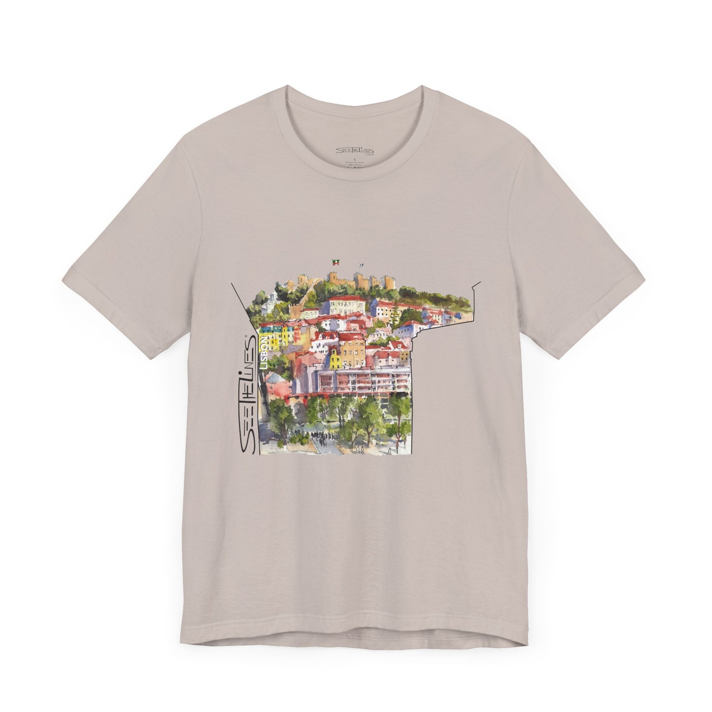 Lisbon Castle seen from Martim Moniz Tee