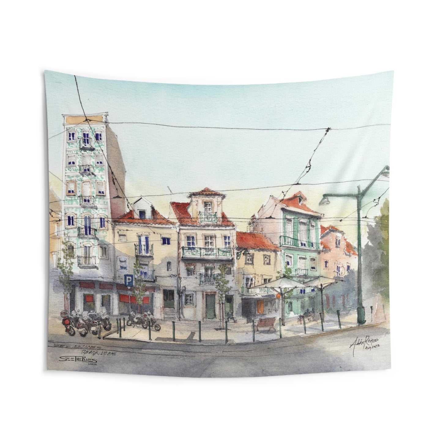 Graça Center Lisbon - Indoor Wall Tapestry