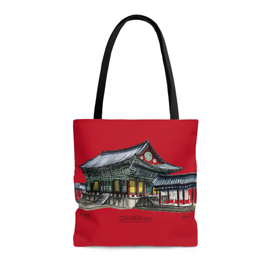 Gyeongju, Bolguksa Temple Red Tote Bag (SOUTH KOREA)