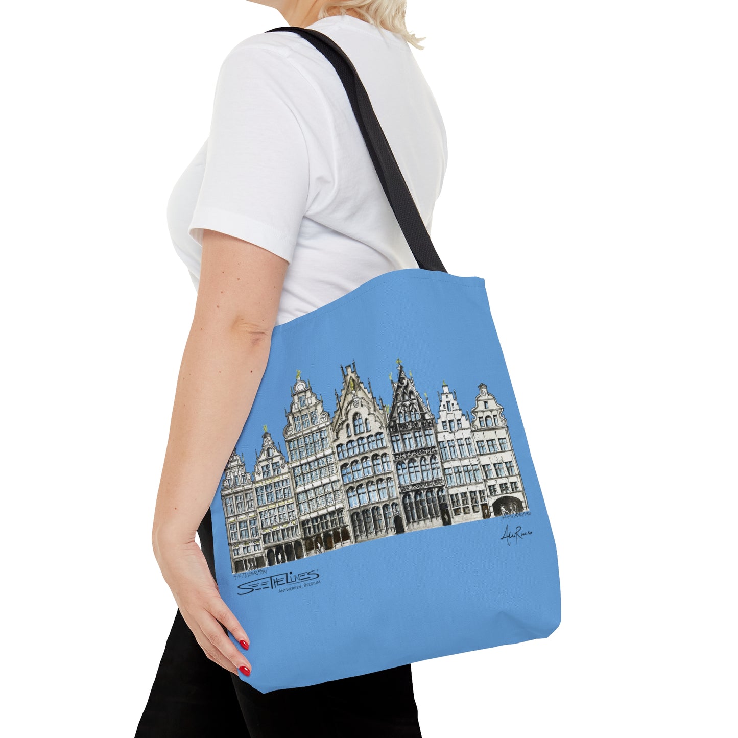 Antwerpen Light Blue Tote Bag (BELGIUM)