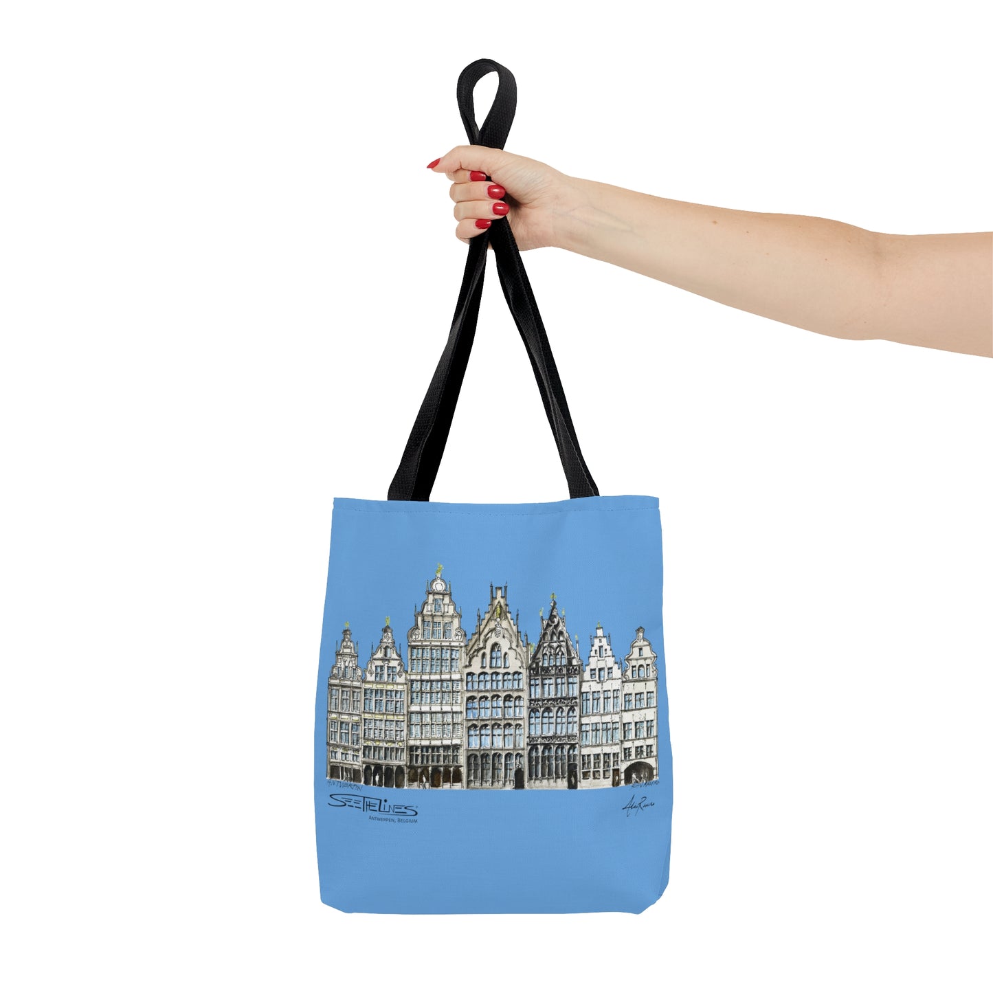 Antwerpen Light Blue Tote Bag (BELGIUM)