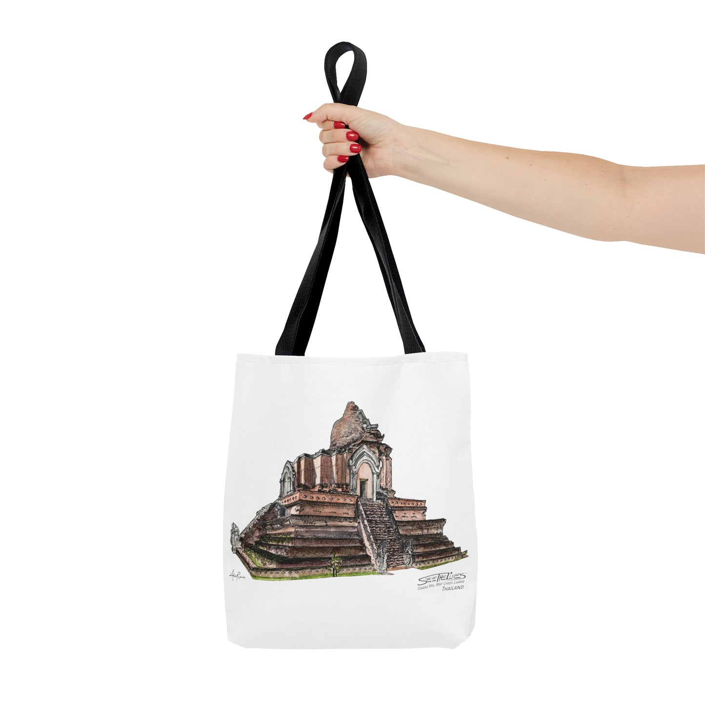 Chiang Mai: Wat Chedi Luang Tote Bag (THAILAND)