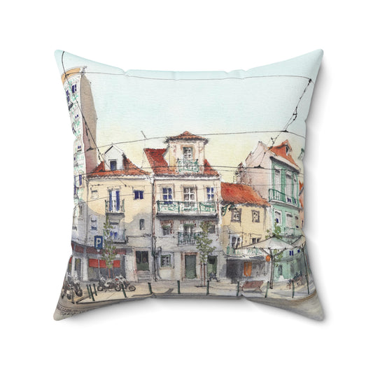 Graça Center Lisbon - Spun Polyester Square Pillow