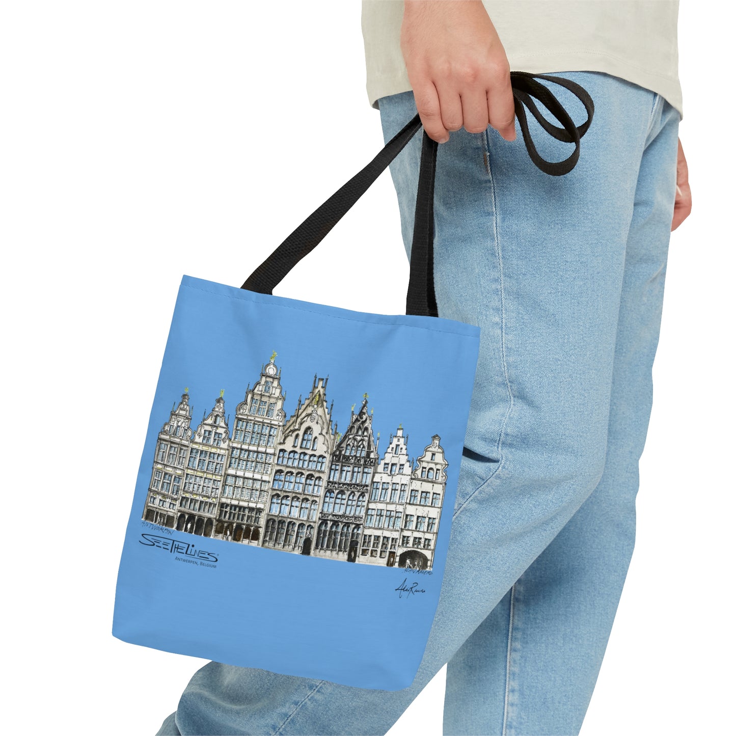 Antwerpen Light Blue Tote Bag (BELGIUM)