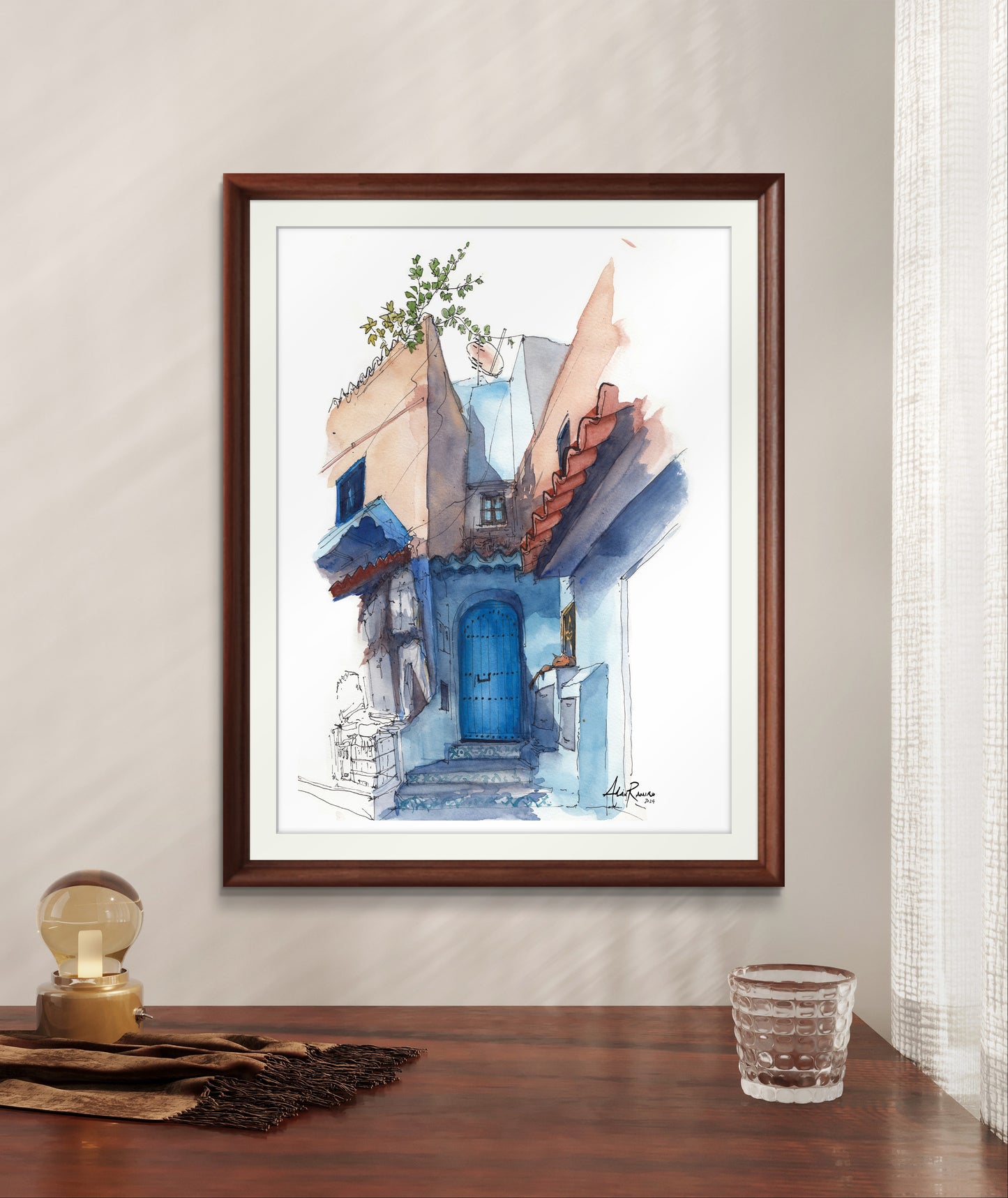 Morocco Chefchaeouen Corner High Quality Print