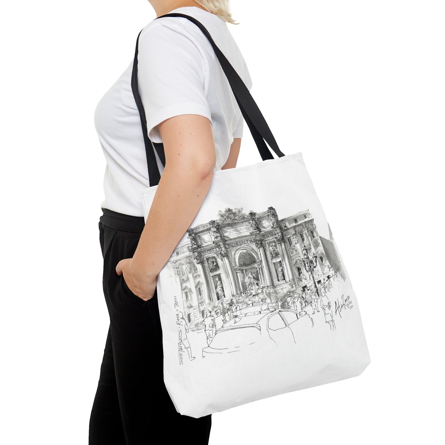 Rome, Trevi Fountain Tote Bag (ITALY)