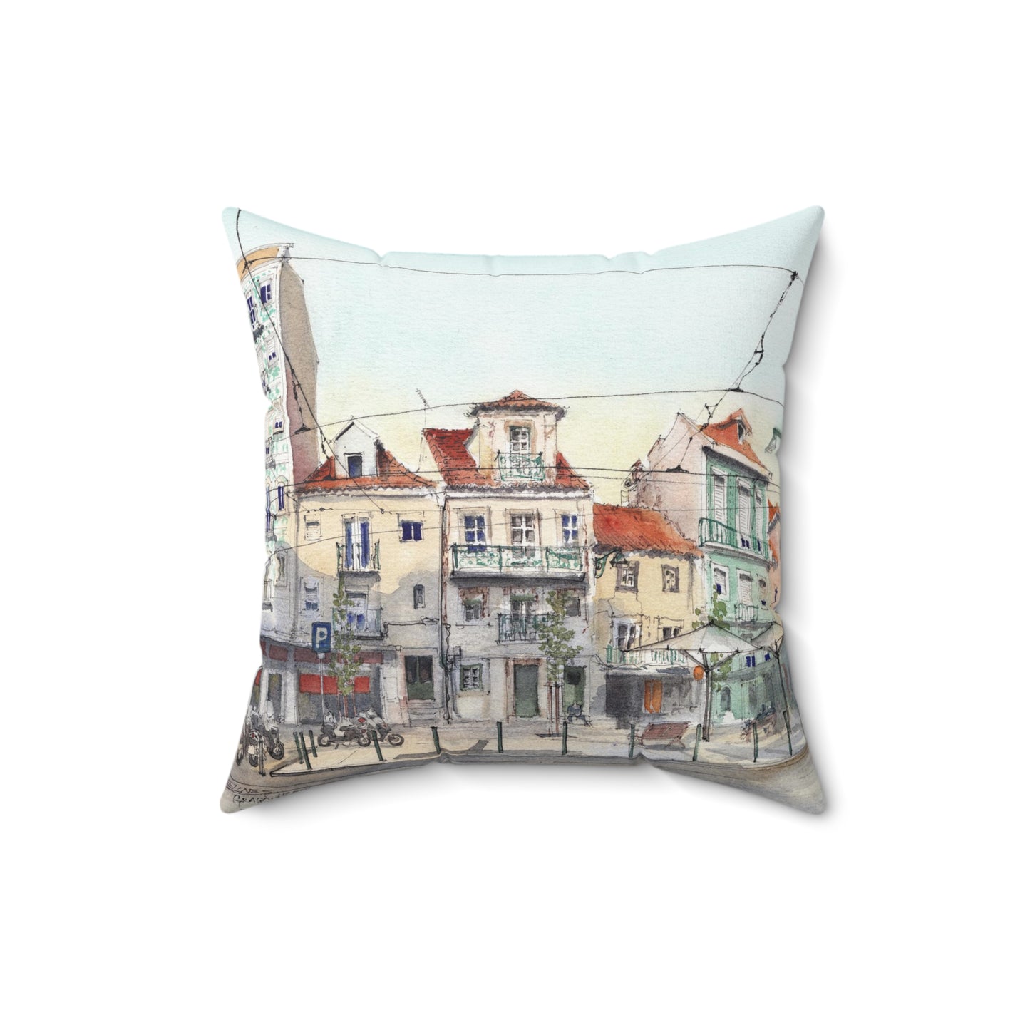 Graça Center Lisbon - Spun Polyester Square Pillow