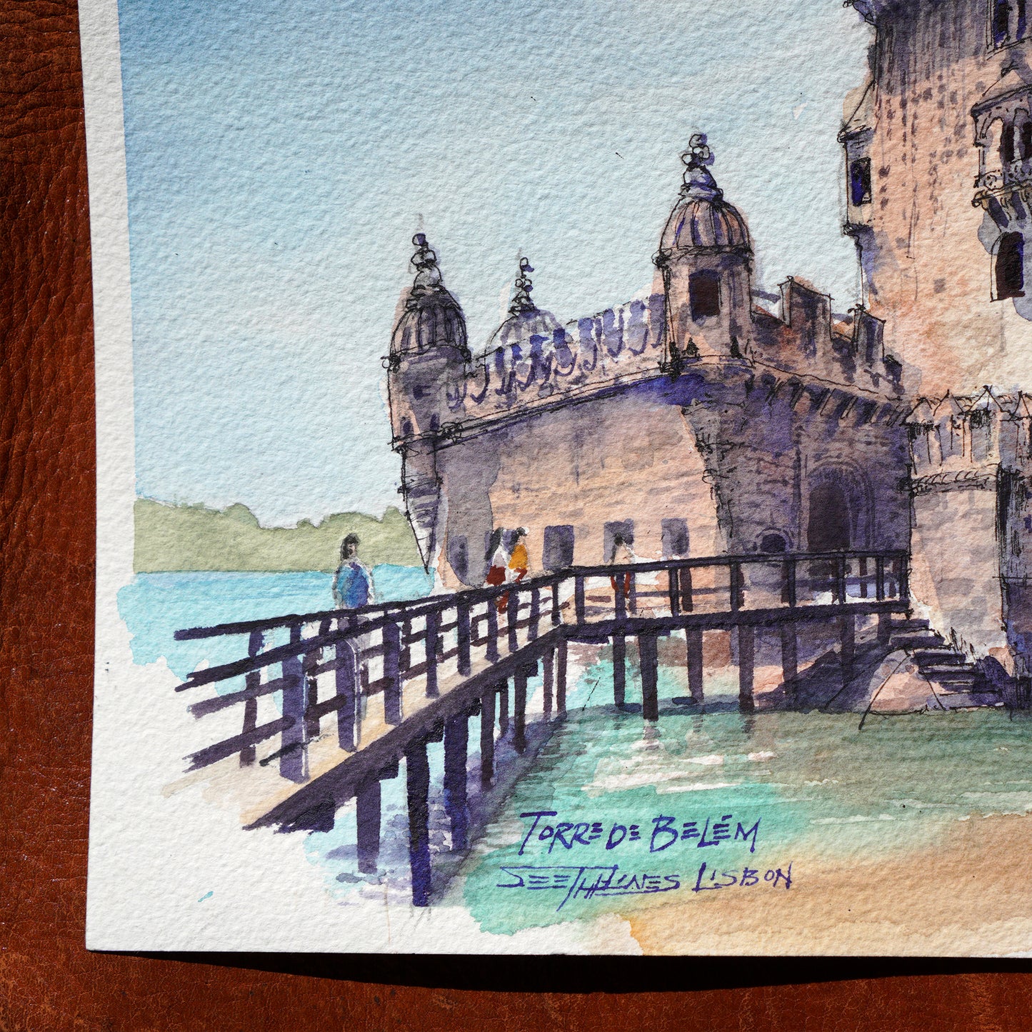 Torre de Belem, Lisbon, Portugal - Original Drawing