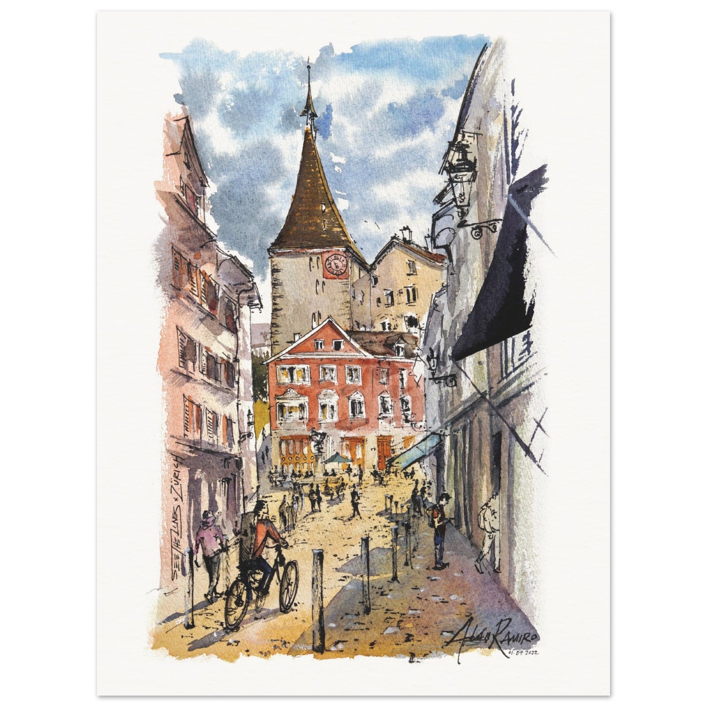 Zurich - Niederdorf - Fine Art Print (SWITZERLAND)