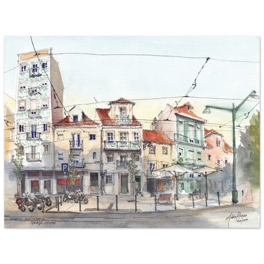 Graca center Lisbon - Fine Art Print