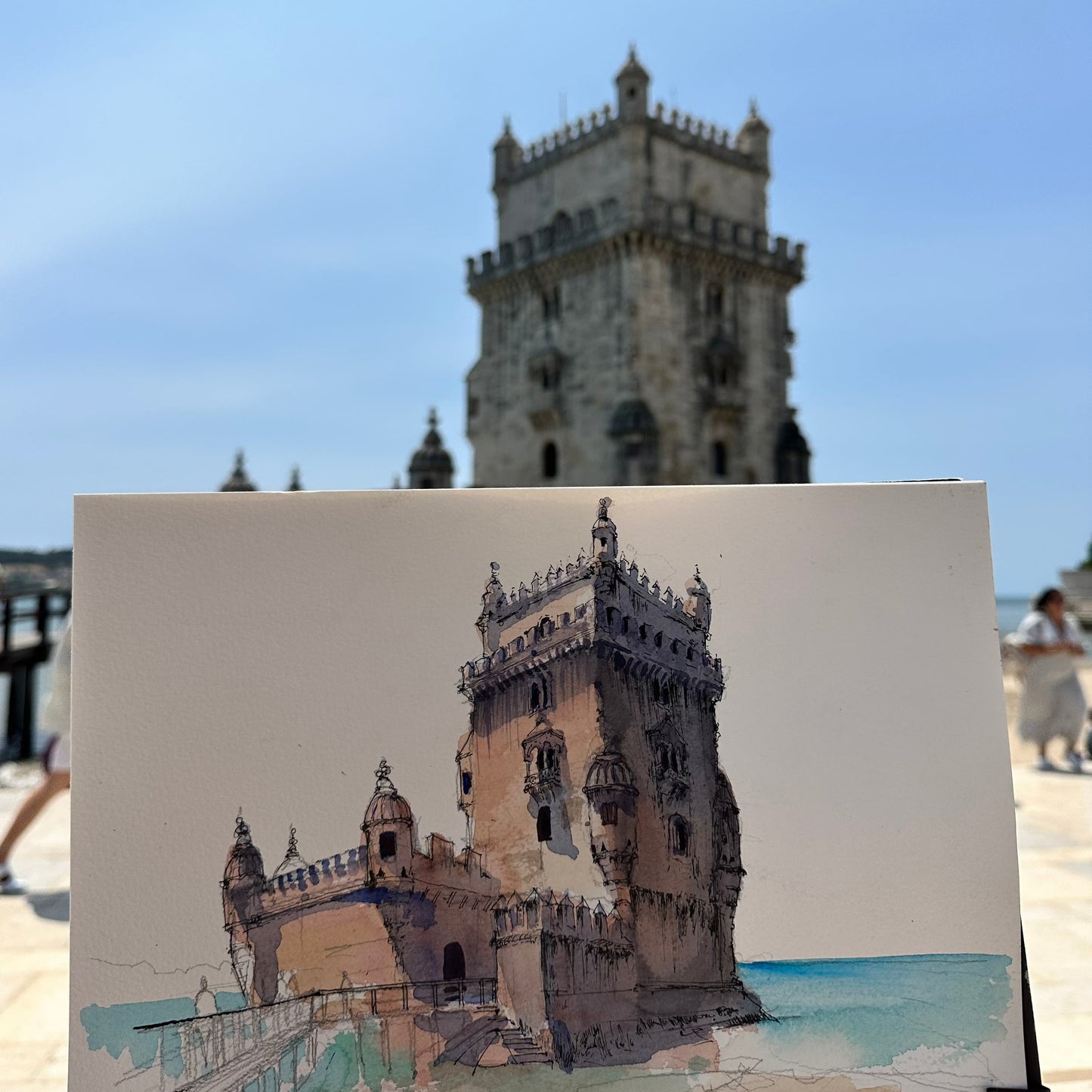 Torre de Belem, Lisbon, Portugal - Original Drawing